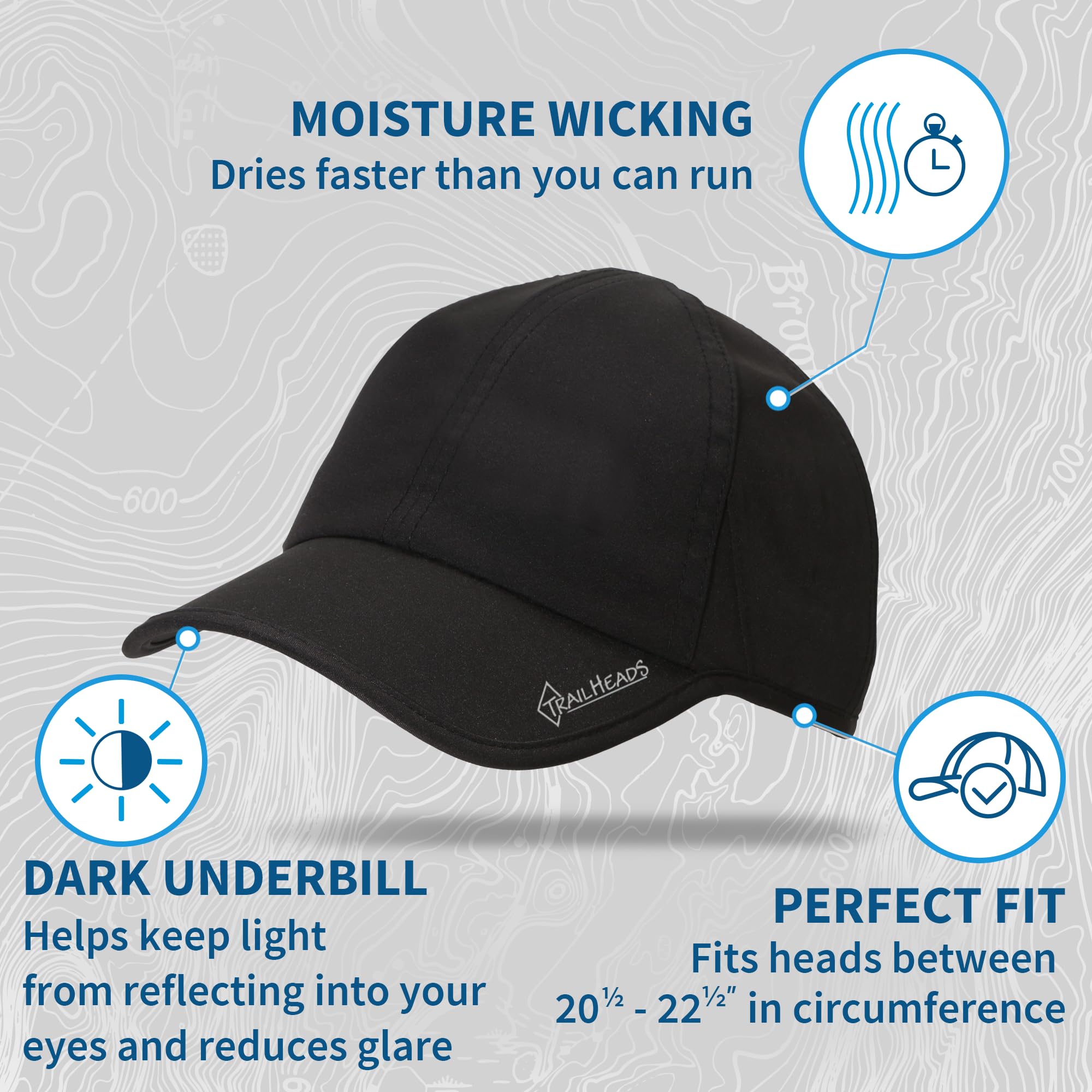TrailHeads UV Protection Running Hats for Women, 50+ UPF - Summer Hats for Women Baseball Cap - Tennis, Golf, Gym, Workout - Image 5